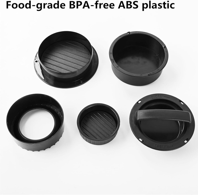 4-in-1 Burger Press Patty Maker, Sandwich Cutter and Sealer Set with 100 pcs Wax gallery