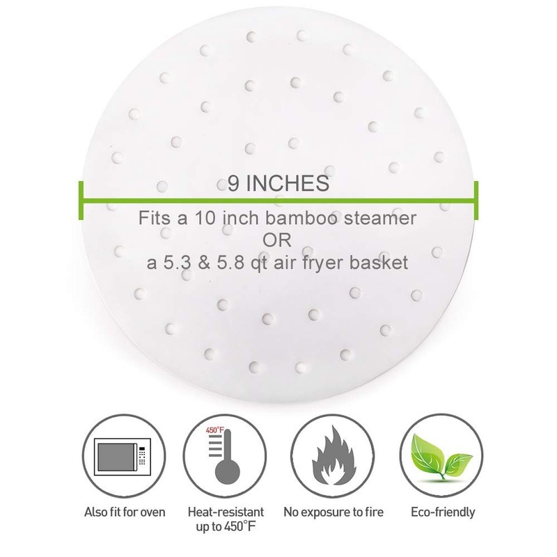 100pcs Air Fryer Liners, Vancens 9 inch Liners - 9 inches, White gallery