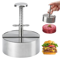 Burger Press, Adjustable Hamburger Patty Maker Food Grade 304 Stainless Steel…