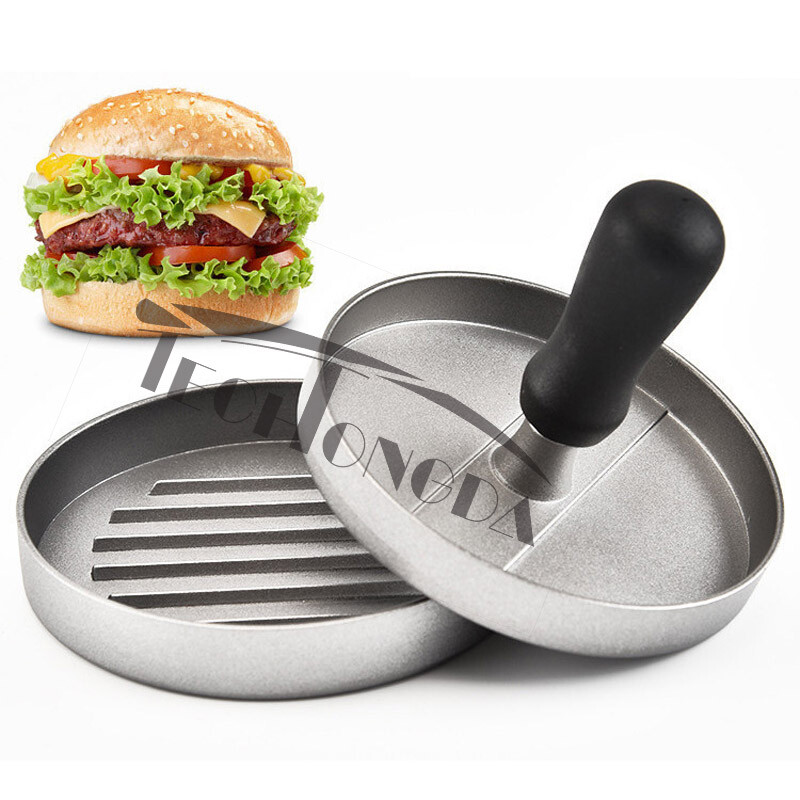 Aluminum Hamburger Press Beef Burger Grill BBQ Press Mold Patty Maker