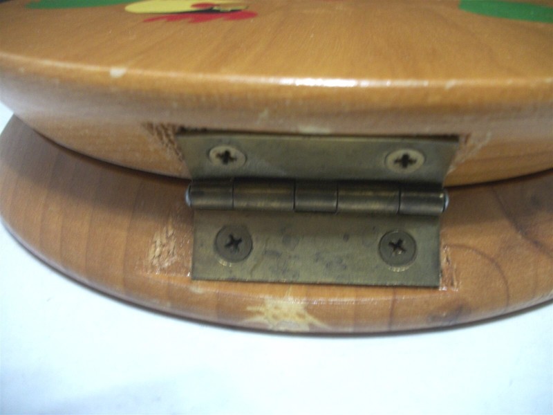 Vtg Wood Rooster Press MCM Use or Hang for Decor 5" Patty size Cottage Rustic gallery