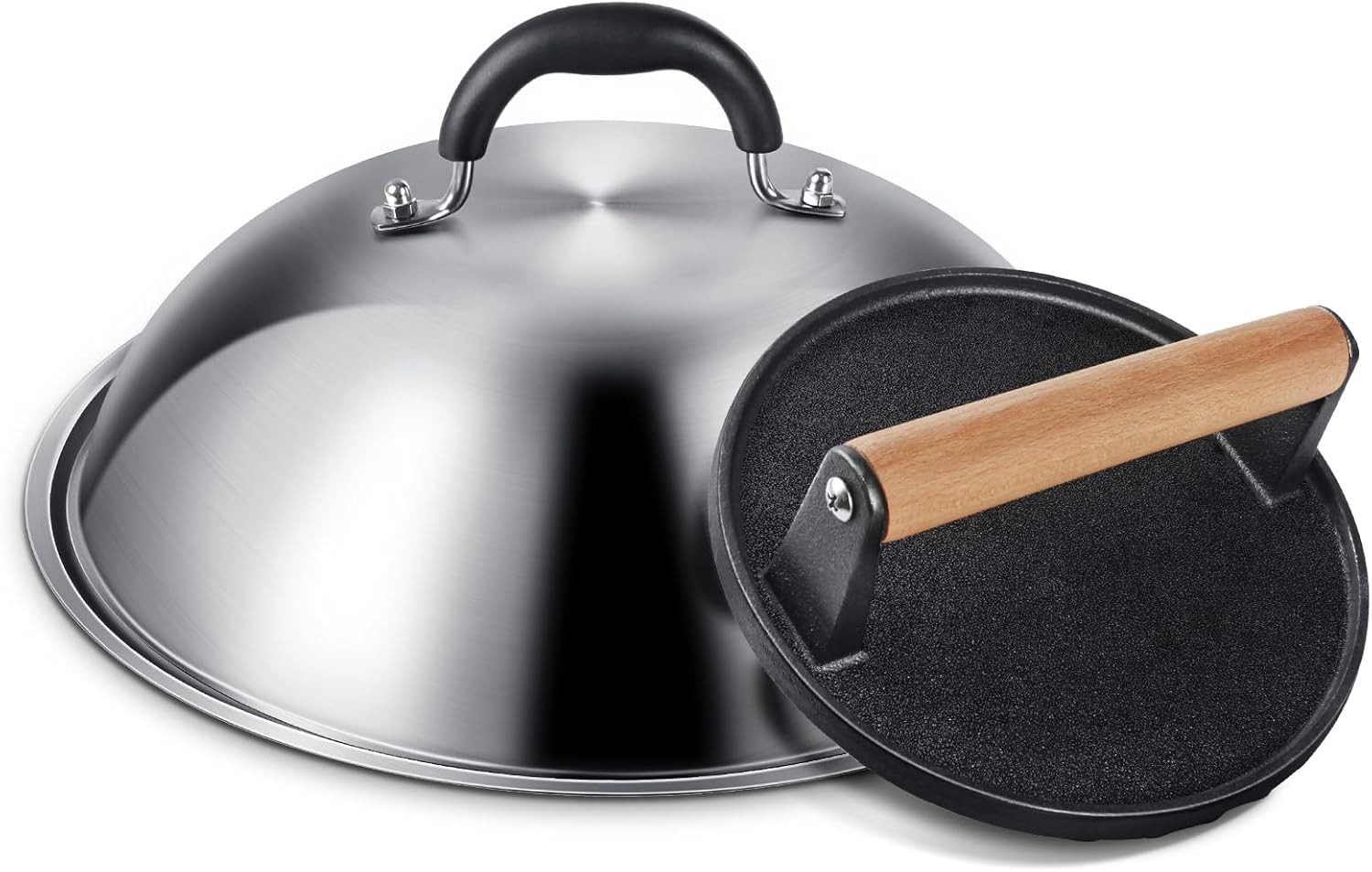 Blackstone Camp Chef Griddle Accessories 12" SS Melting Dome 7" Cast Iron Press gallery