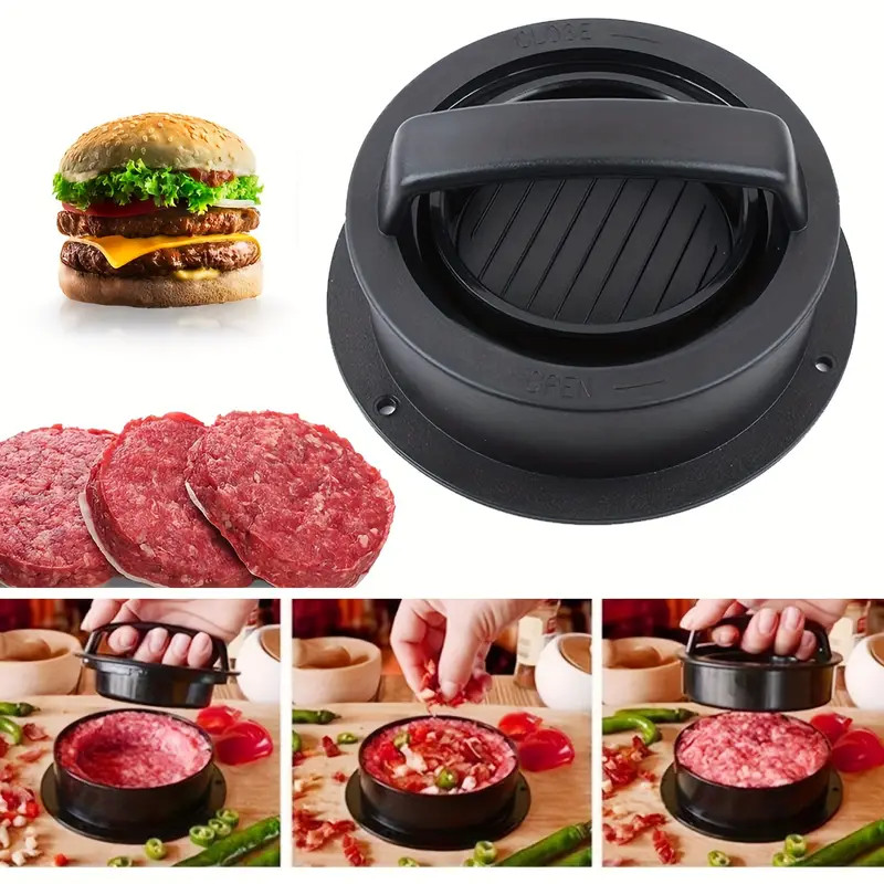 Non Stick Stuffed Burger Press 3 IN 1 Hamburger Patty Molds Maker BBQ Kitchen gallery