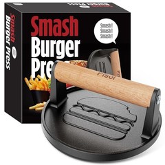 Cast Iron Hamburger Smasher Heavy Duty Burger Smasher 2 lb Cast Iron Press