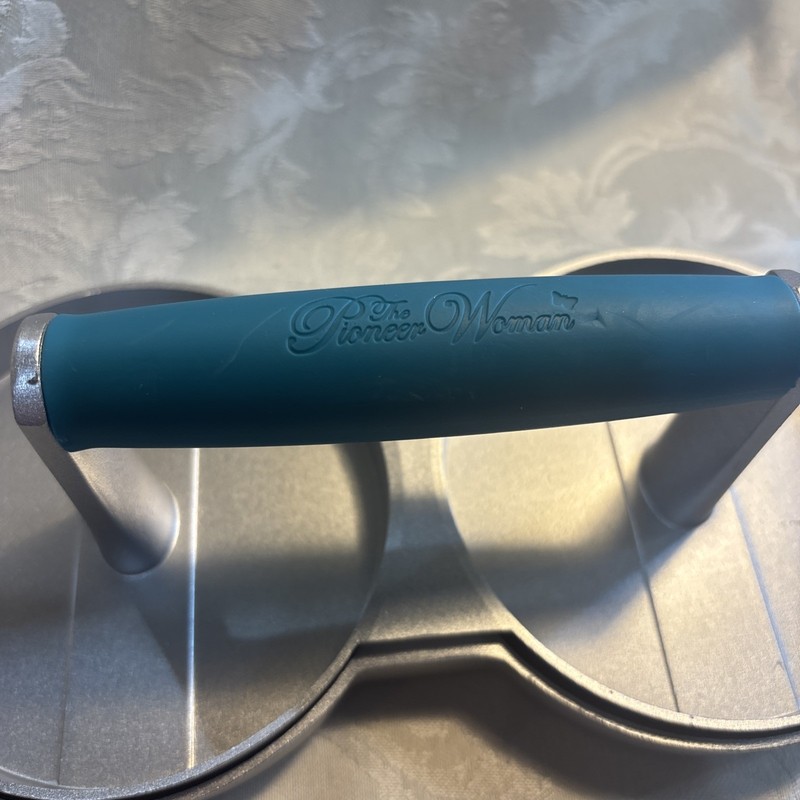 Pioneer Woman Double Burger Press Timeless Beauty Aluminum Teal Green gallery