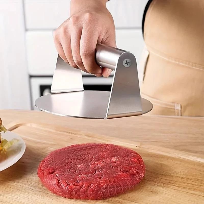 Stainless Steel Smash Burger Press Patty Maker Meat Masher Bbq Grill Tool gallery