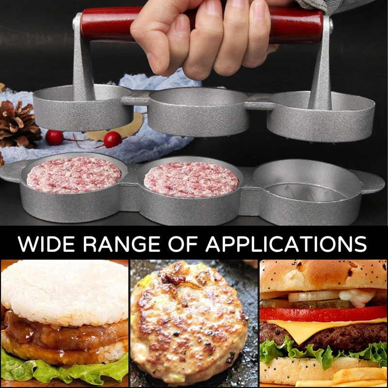 Mini Burger Press,Sausage Patty Press,Slider Burger Press to Make 3 Patties A... gallery