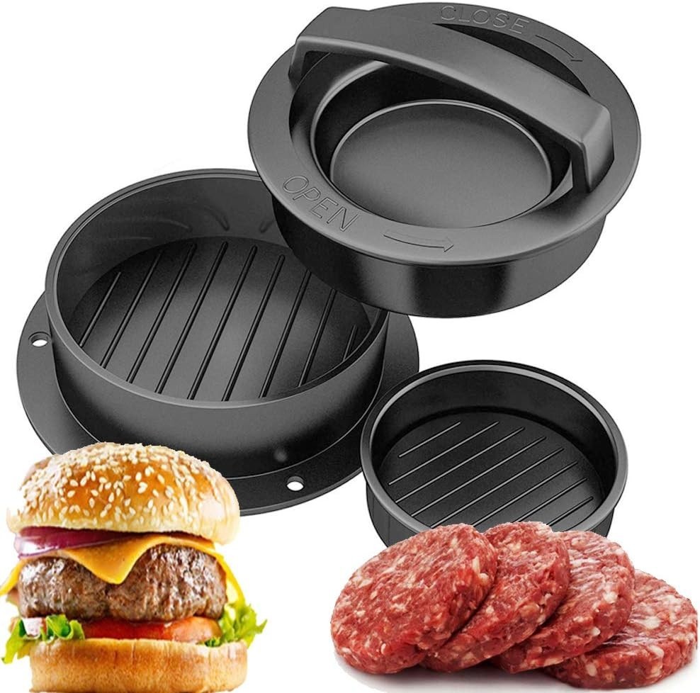 3 in 1 Stuffed Burger Press Hamburger Mould ABS Plastic Beef BBQ Patty Maker gallery
