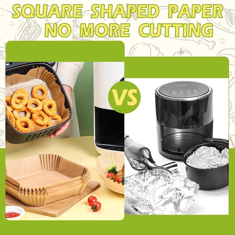 Air Fryer Liners Square for COSORI 6Qt and Square-9inch-150pcs gallery