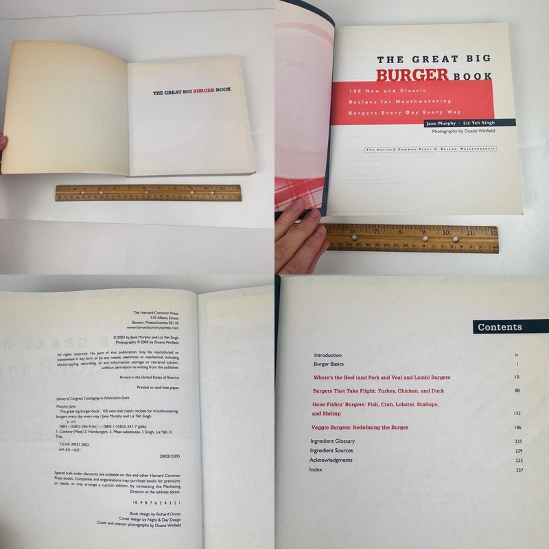 Vtg 2003 The Great Big Burger Book Softcover Cookbook 100 Recipes Summer Picnics gallery