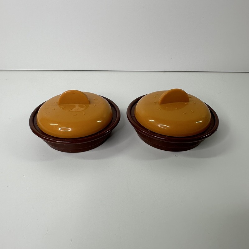 2 Charcoal Companion 2008 Slider Hamburger Press Plastic Bun Shaped 2.5" Inside gallery