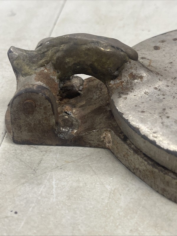 Vintage HAMBURGER PRESS CAST IRON Sears Kenmore ? Not For Sure Very Heavy JK gallery