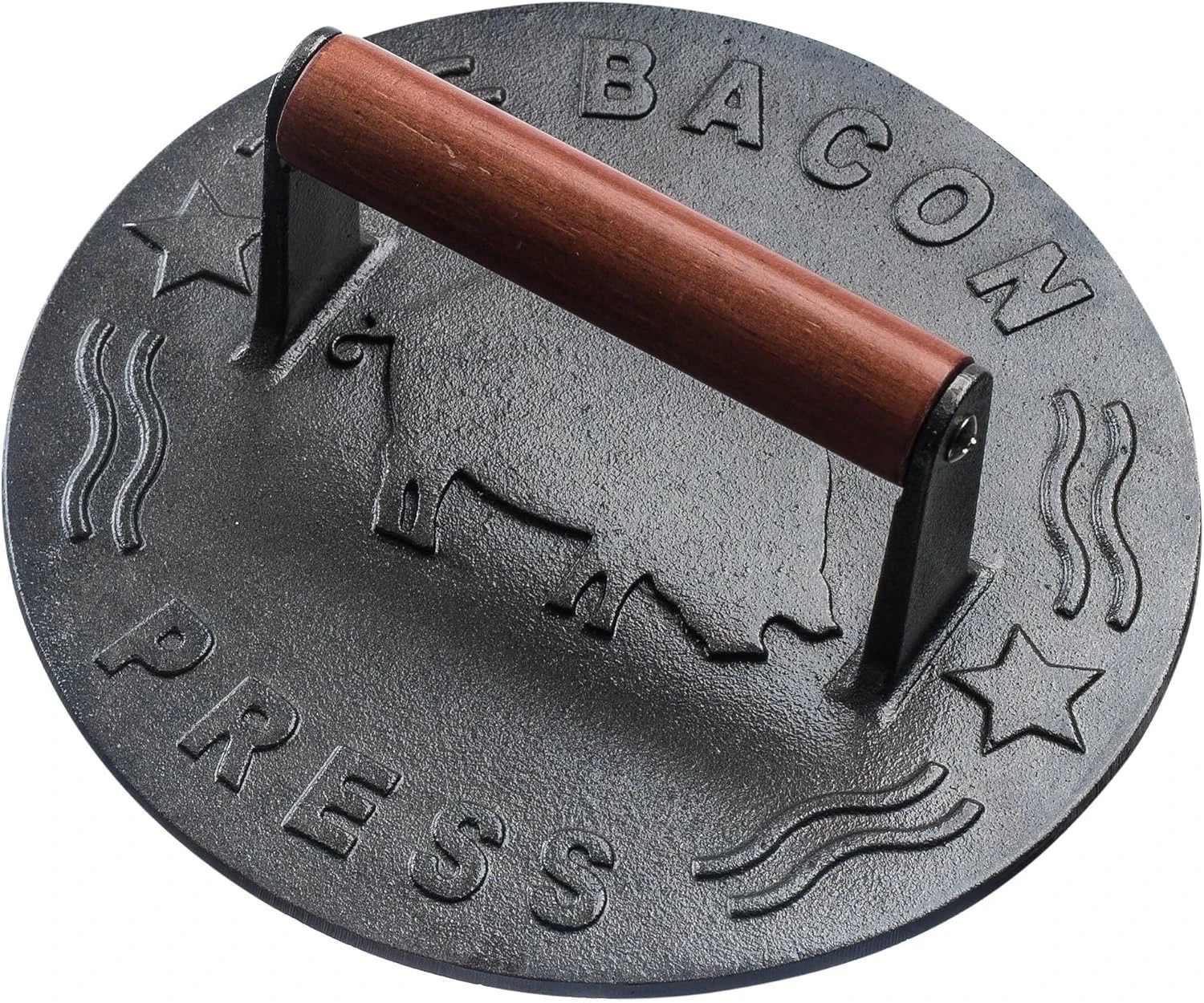 Bacon Press 8.5-Inch round | Heavy-Duty Cast Iron Grill Press for Perfectly Sear gallery