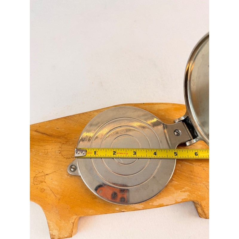 Vintage Pig Shaped Wooden Hamburger Patty Press Manual Metal Burger Maker Retro gallery