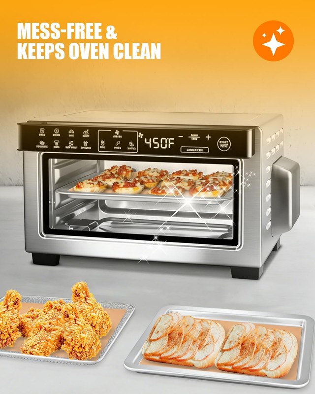 130PCs Air Fryer Paper For Gourmia Toaster Oven Digital Fryer, Burlywood gallery