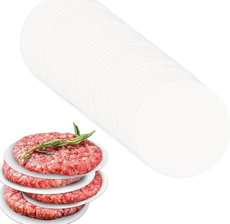 100 Pcs Burger Patty Paper Hamburger Parchment Papers 4 Inch Non-Stick Round new gallery