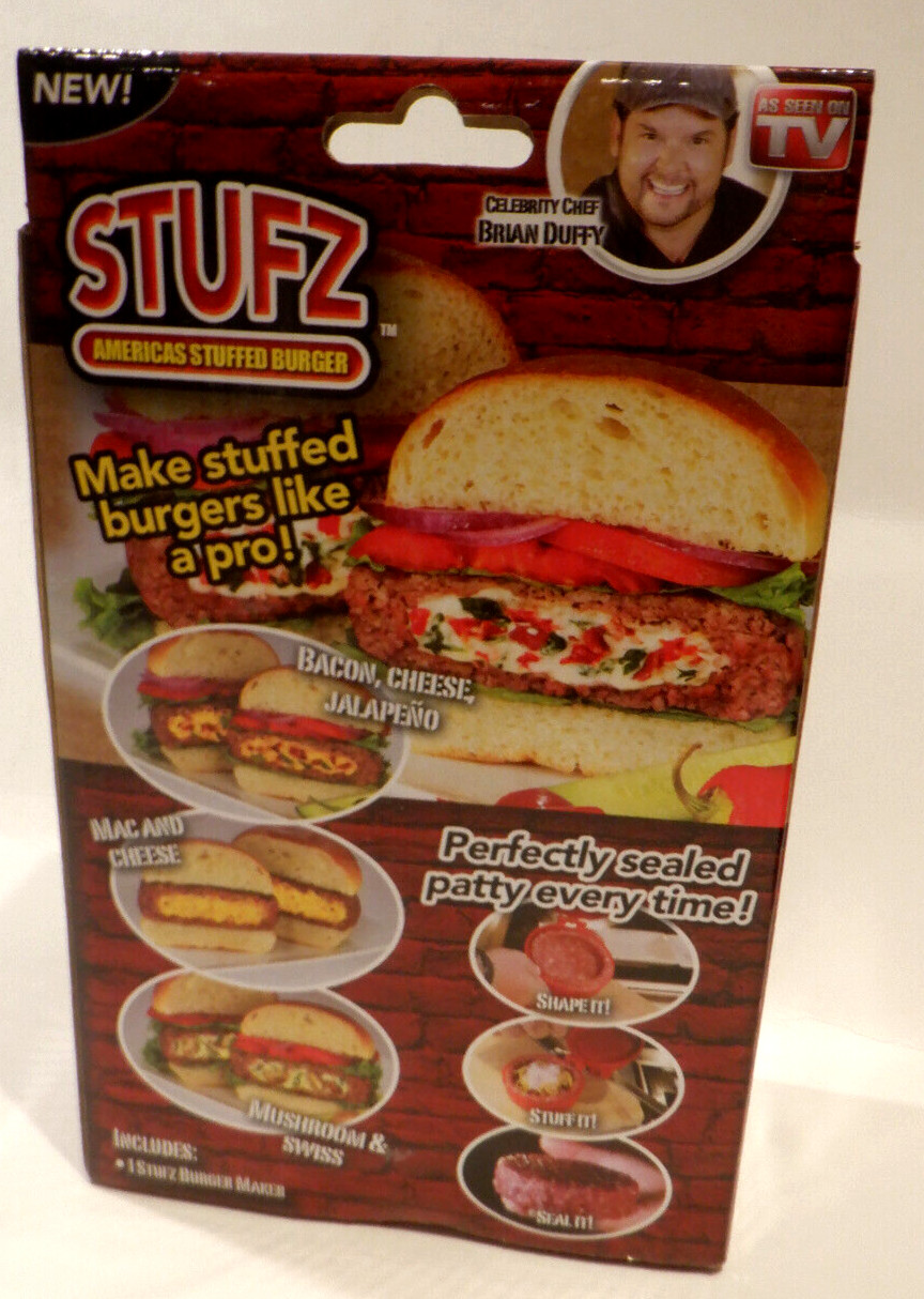 STUFZ Burger Press As seen On TV, Make Stuffed Burgers Like a Pro-New Sealed Box gallery
