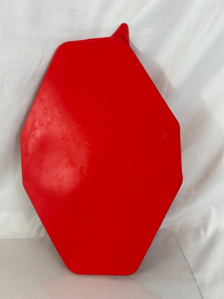 Shape & Store Red Silicone 4-Box & 6 Sided Hamburger Mold 5" Wide