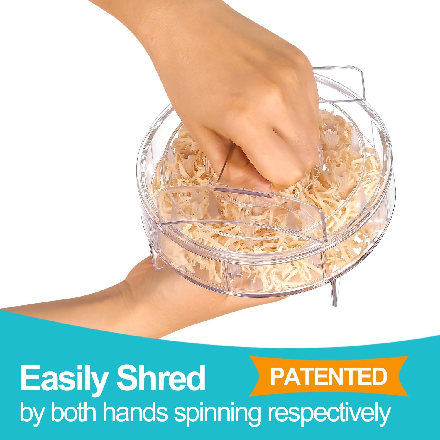 Chicken Shredder - Clear Tool Twist, Meat 6x6x4, gallery