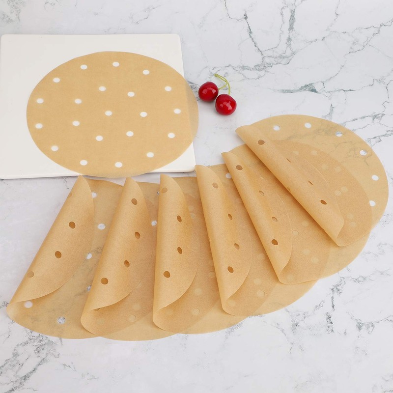 Beasea Air Fryer Parchment Paper 8 Inch, 200pcs Unbleached 8 gallery