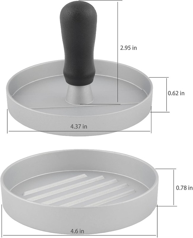 Aluminum Burger Press Patty Maker with 200 Non Stick Papers Dishwasher Safe gallery