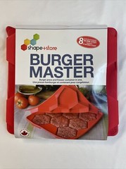 NEW 8 IN 1 Shape + Store Burger Master – Burger Press & Freezer Container
