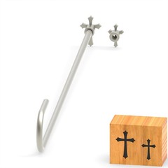 Mini Christian Cross Branding Irons for Wood, Leather, and BBQ – 2 Pcs Set