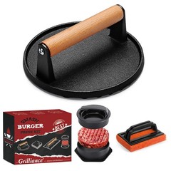 Burger Press Kit, 3 in 1 Hamburger Press Patty Maker, Dark Blac