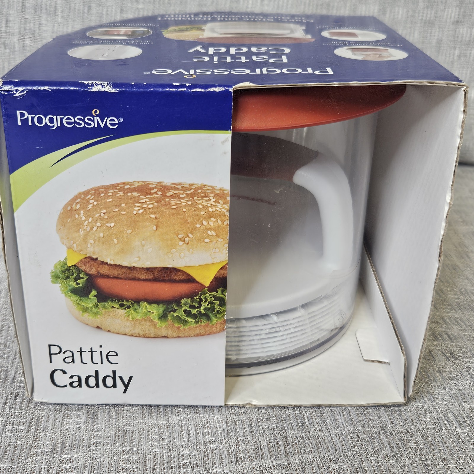 New In Packaging Progressive Pattie Caddy, Hamburger Maker & Store Hamburger gallery