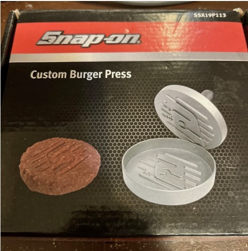 SNAP-ON Tools SSX19P113 Custom 4.5" BURGER PRESS Grilling BBQ Tool NEW in Box!