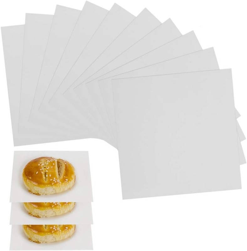 Parchment Paper Squares, 4x4 Inch, Set of 300, Small Hamburger 4 inch, White gallery
