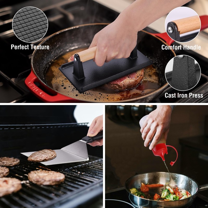 PARGRILL 128 PCS Griddle Accessories Kit - Premium Flat Top Grill Accessories... gallery