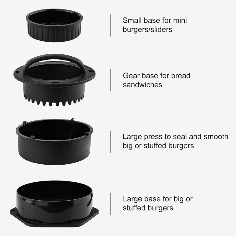 3PCS Smash Burger Press Round & Rectangle Cast Iron Grill Hamburger Patty Maker gallery
