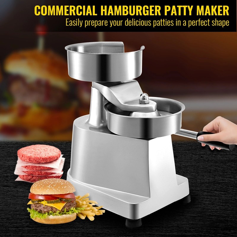 100-150mm Commercial Cast Iron Manual Round Meat Shaping Hamburger Press Tool gallery