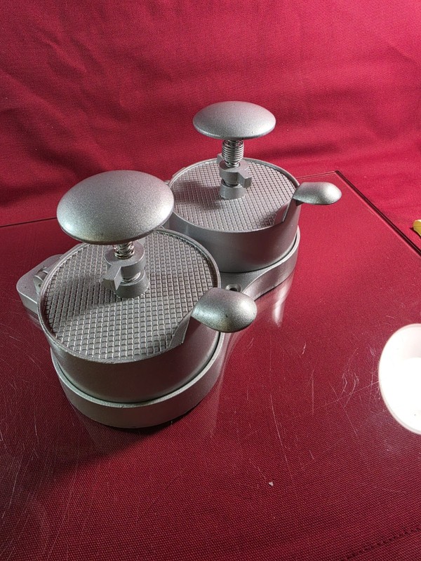 Weston DOUBLE Hamburger Press METAL Vintage EJECTOR BUTTONS gallery
