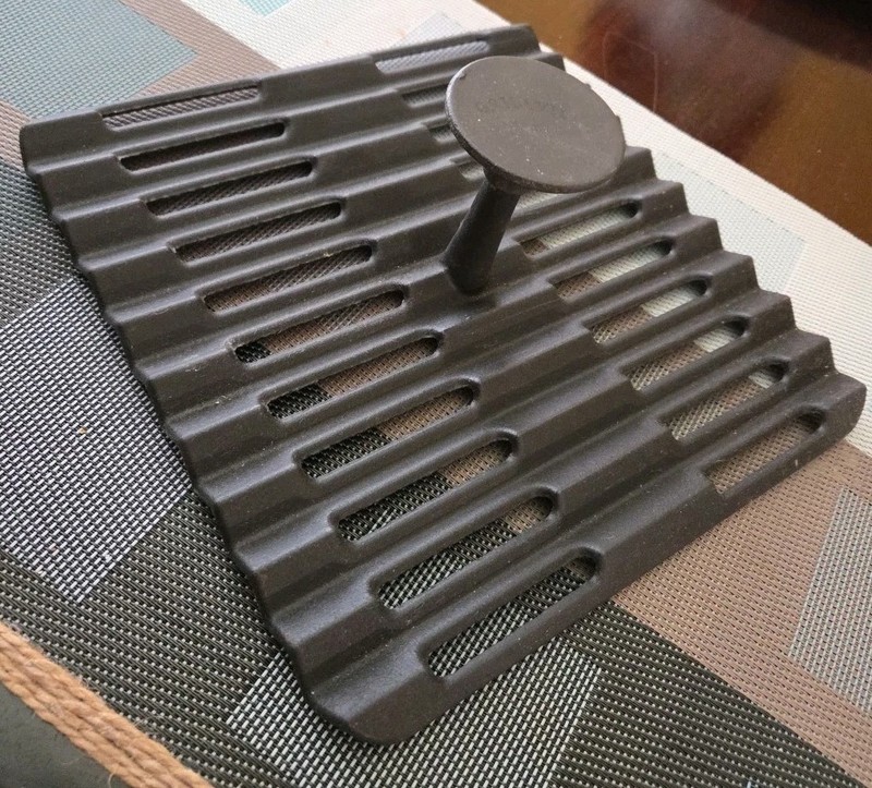 Meat Smasher for Ground Beef Big Cooking Grill Pan Smash Burger Press Black 9x9 gallery