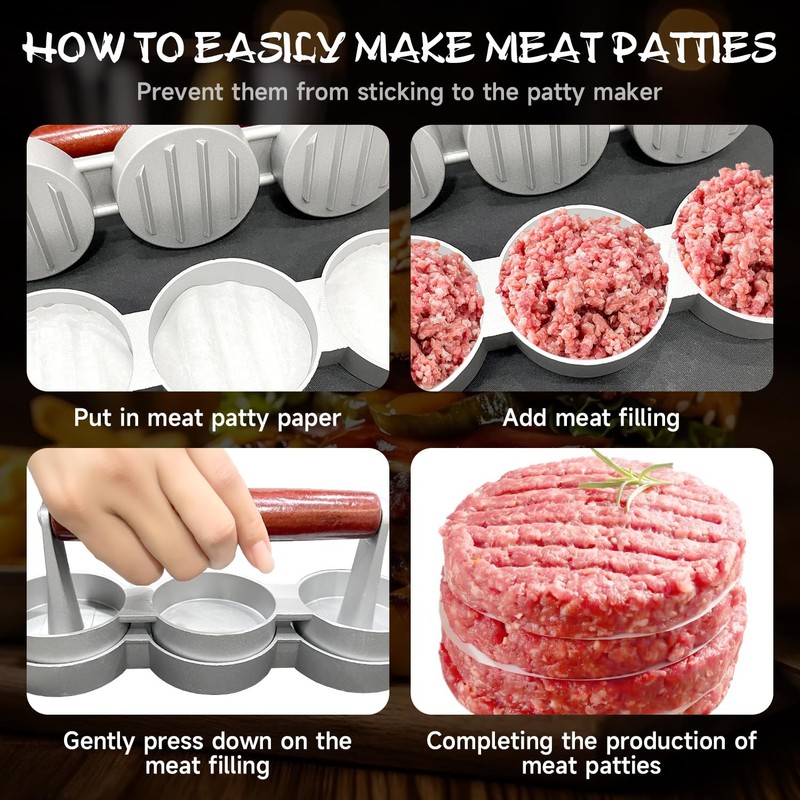 Sausage Patty Press, Mini Burger Press Patty Maker for Mini Hamburger, Barbecue gallery