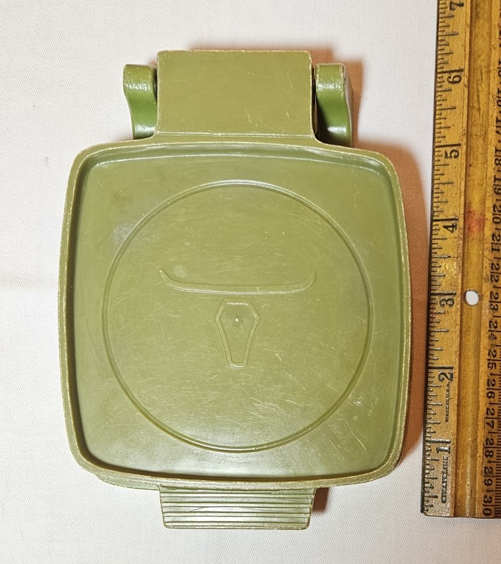 Vintage Plastic Press 3.25" Hamburger Patty Longhorn Steer Kitchen Retro MCM gallery
