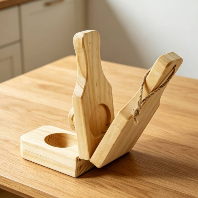 Wooden Press Tool Handmade Banana Press Board Two-Way Use for Kitchen gallery