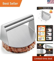 5.5” Stainless Steel Burger Press for Perfect Smashburgers at Home