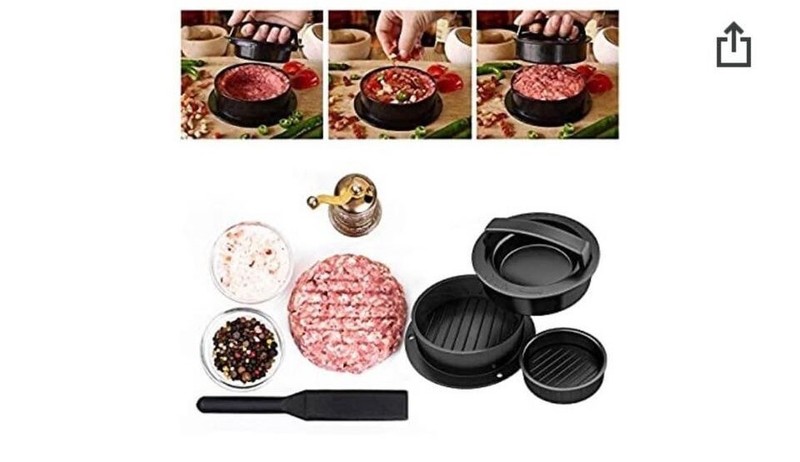 2 packs 3-In-1 Stuffed Burger Press, Non-Stick Easy-to-Clean Barbeque Accessory gallery