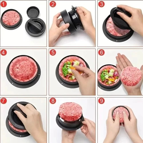 3 IN 1 Non Stick Stuffed Burger Press Hamburger Patty Molds Maker Sliders BBQ gallery