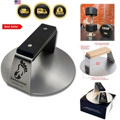 Sasquash Smash Burger Press, Heavy Duty Welded Meat Press Round, 6 Inch Stain…