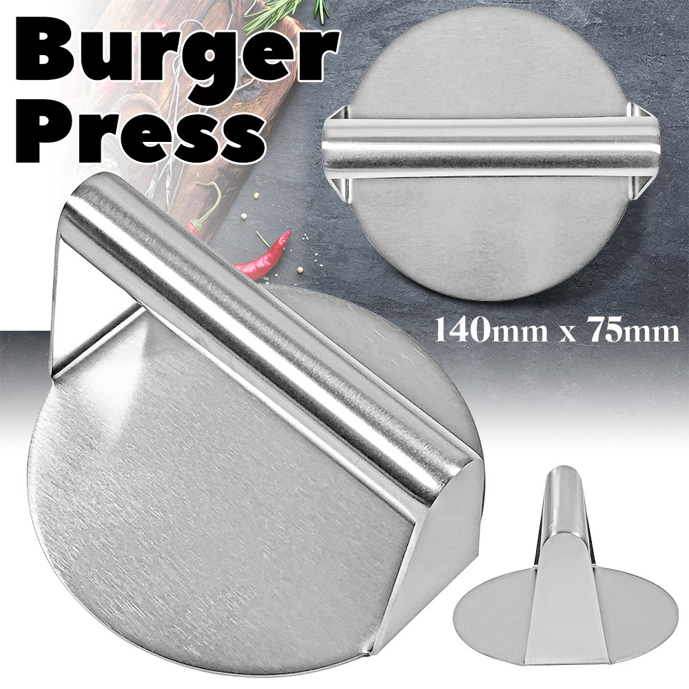 Stainless Steel Burger Press, 5.5 Inch Round Smasher,Non-Stick Smooth Hamburger gallery