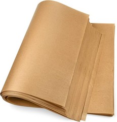 100PCS Unbleached Parchment Paper 12 x 16, Precut for 12×16in-100ps, Brown
