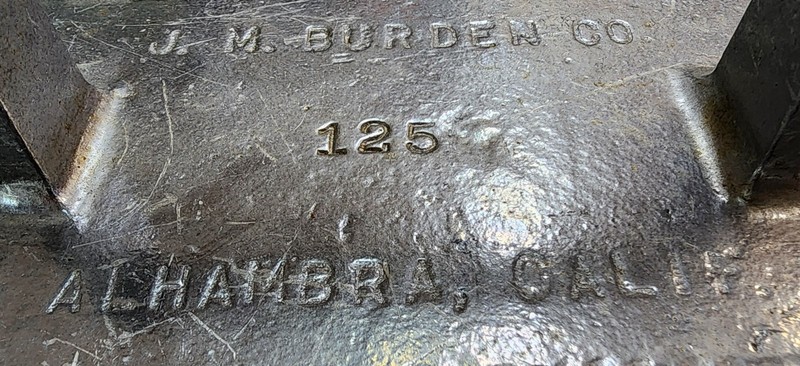 Vintage J.M. Burden Co. Meat Press 125 Bacon Grill Press Alhambra CA gallery
