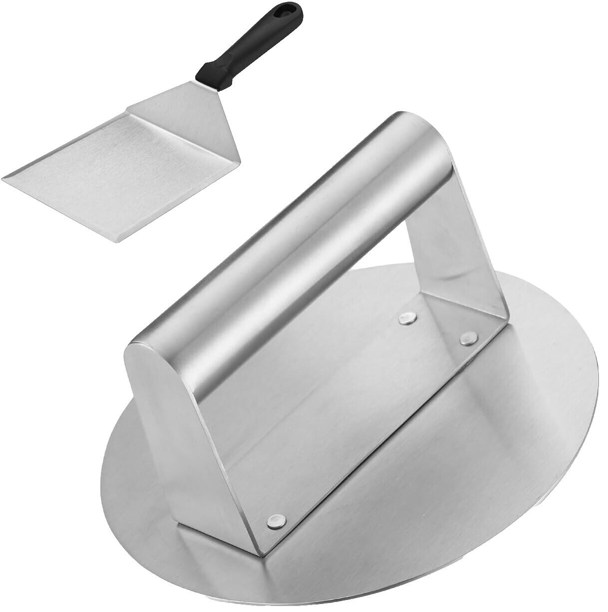 Stainless Steel Smasher Burger Press with Spatula NEW gallery