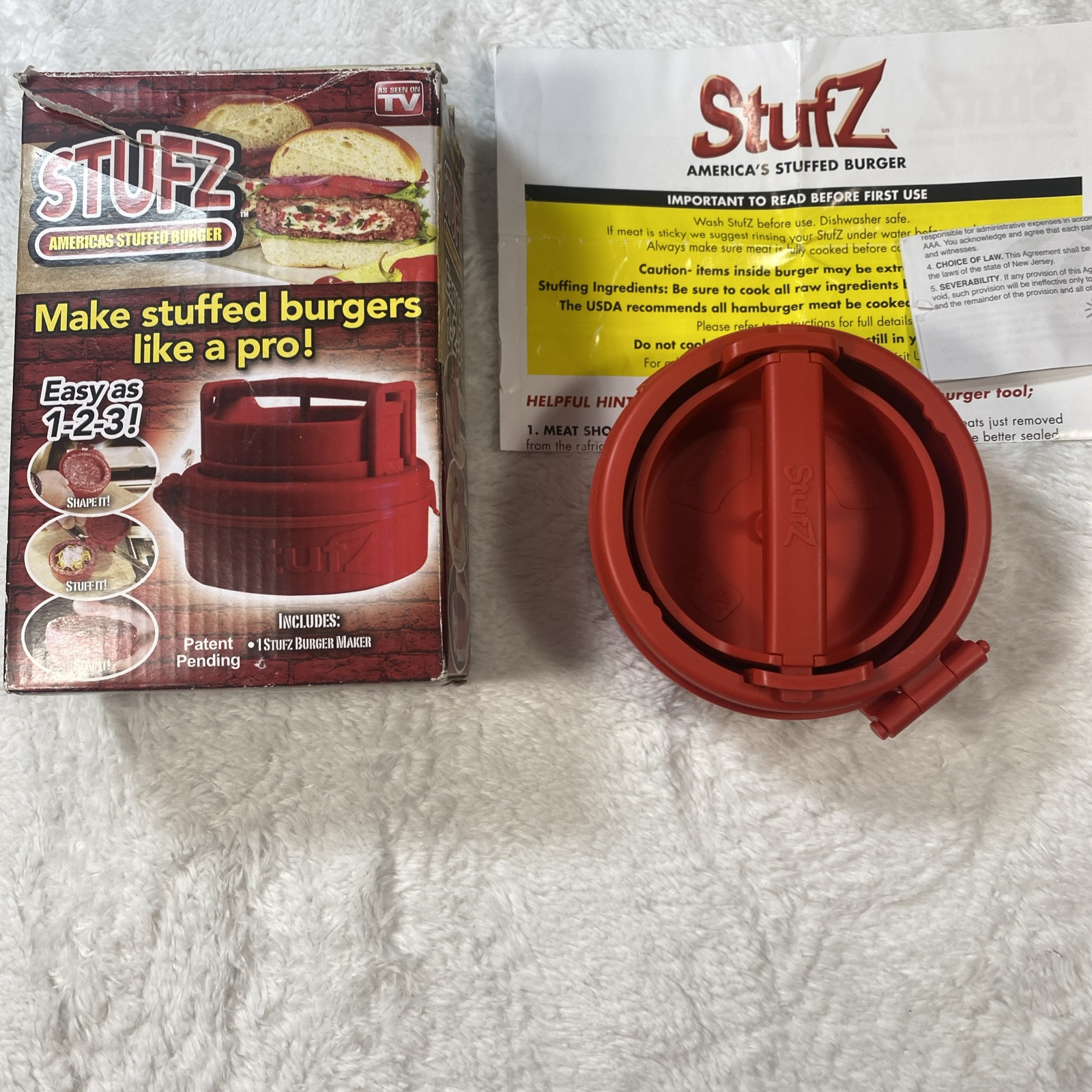 STUFZ Americas Stuffed Burger (1 Pack) | Make Burgers Like a Pro, As-Seen-On TV gallery