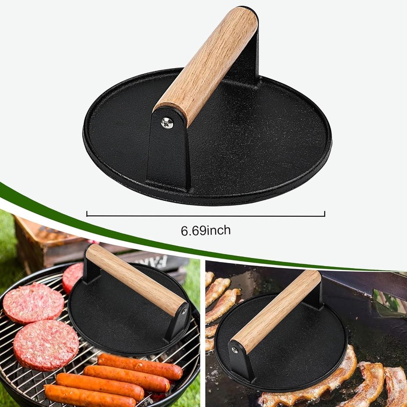 Heavy Duty Burger Press with 4-in-1 Functionality for Perfectly Shaped Patties gallery