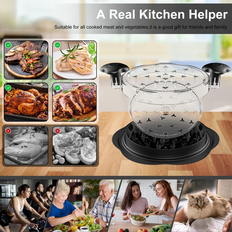 Chicken Shredder with Removable Plate - Manual Meat Large, Black gallery